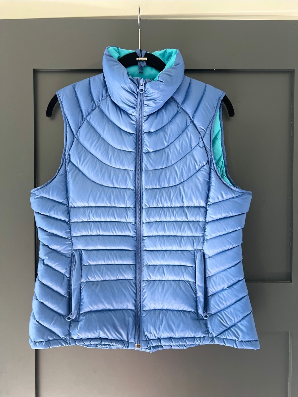 Bernardo down puffy puffer vest - Blue/Turquoise size medium